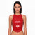 Racer Tank in red latex, front view